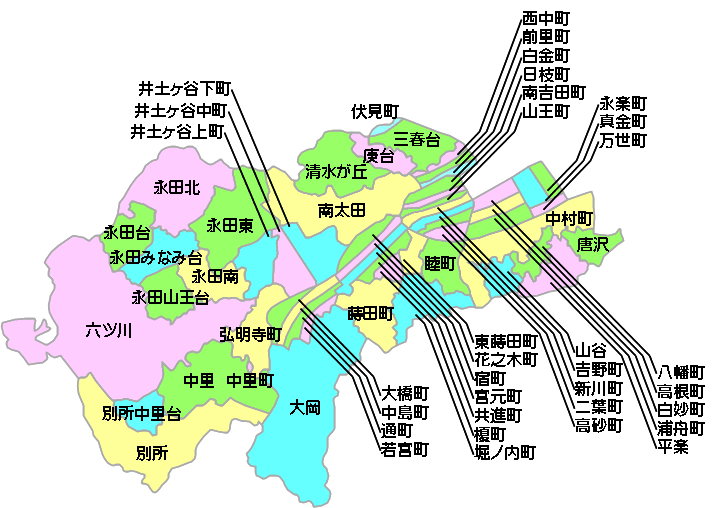 横浜市南区地図